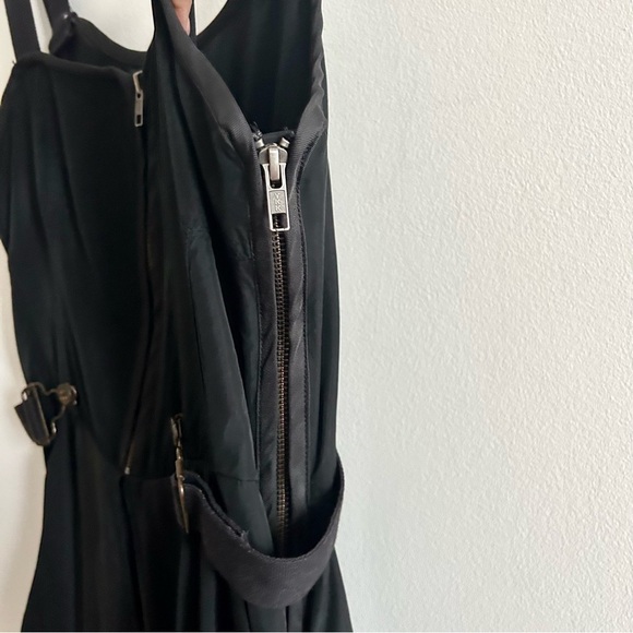 ALL SAINTS Black Gorpcore Utility Fit and Flare Dress Grunge - Picture 11 of 13